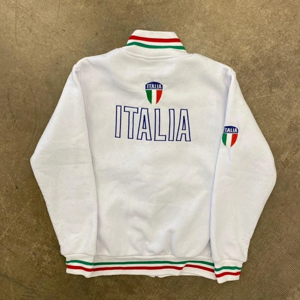 Vintage Italia Italy Soccer Full Zip 90s Jacket Size Small